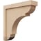 Ekena Millwork 4"W x 16"D x 16"H Thin Bryant Rough Cedar Woodgrain TimberThane Corbel, Primed Tan CORUR04X16X16BRYRCPR - alternate 1